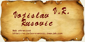Vojislav Rusović vizit kartica